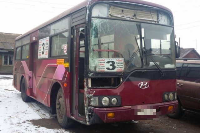 Водителя автобуса удалось задержать не сразу.